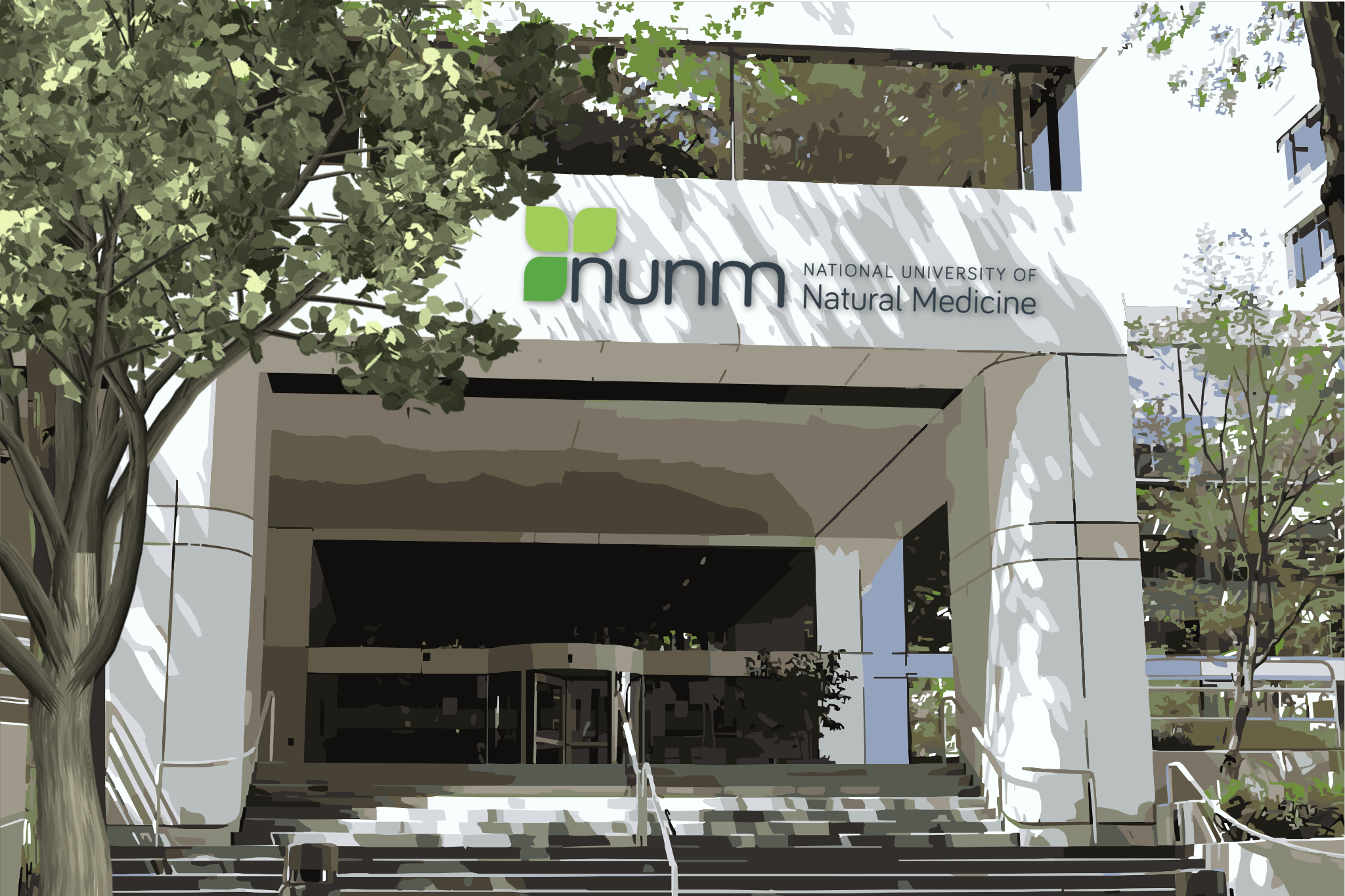 rendering of an NUNM campus building